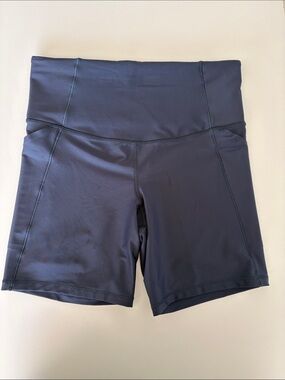 all in motion Dark Navy High-Rise Bike Shorts